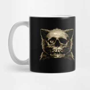 cat wearing skull mask Mug